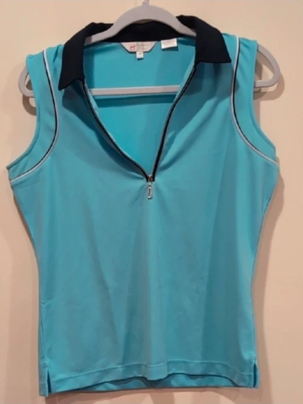 Monterey Club Sleeveless Zip Up Golf Polo Women's Medium